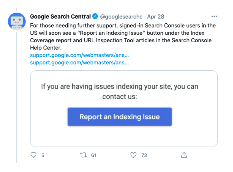 If You are Facing Indexing Issues, Report to Google