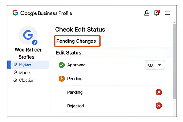 GBP Google Business Profile - Check Edit Status Feature