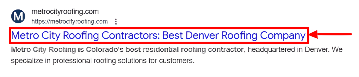 Your First Impression on Google: The title tag is the clickable blue headline that users see in the search engine results pages (SERPs).